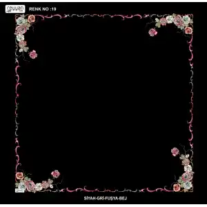 Reyyan İpek 100 cm Desenli Oyalık Yazma (ryyn-439-35)