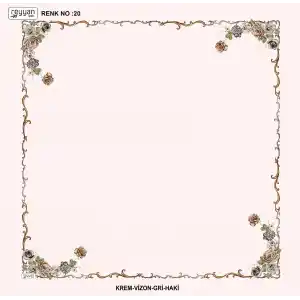 Reyyan İpek 100 cm Desenli Oyalık Yazma (ryyn-439-36)