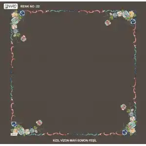 Reyyan İpek 100 cm Desenli Oyalık Yazma (ryyn-439-38)