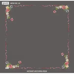 Reyyan İpek 100 cm Desenli Oyalık Yazma (ryyn-439-39)