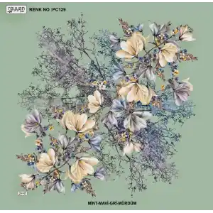 Reyyan İpek 100 cm Desenli Oyalık Yazma (ryyn-440-03)