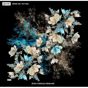 Reyyan İpek 100 cm Desenli Oyalık Yazma (ryyn-440-16)