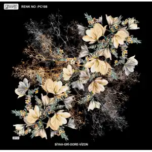 Reyyan İpek 100 cm Desenli Oyalık Yazma (ryyn-440-23)