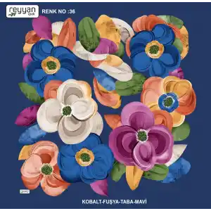 Reyyan İpek 100 cm Desenli Oyalık Yazma (ryyn-441-05)