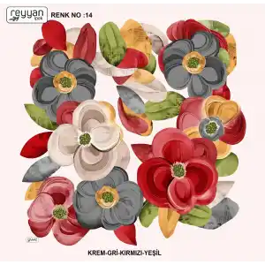 Reyyan İpek 100 cm Desenli Oyalık Yazma (ryyn-441-11)