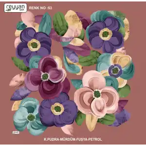 Reyyan İpek 100 cm Desenli Oyalık Yazma (ryyn-441-16)