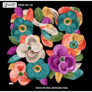 Reyyan İpek 100 cm Desenli Oyalık Yazma (ryyn-441-17)