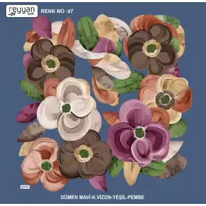 Reyyan İpek 100 cm Desenli Oyalık Yazma (ryyn-441-19)