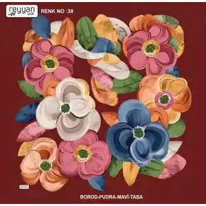 Reyyan İpek 100 cm Desenli Oyalık Yazma (ryyn-441-20)