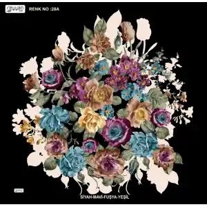 Reyyan İpek 100 cm Desenli Oyalık Yazma (ryyn-443-06)