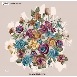 Reyyan İpek 100 cm Desenli Oyalık Yazma (ryyn-443-07)