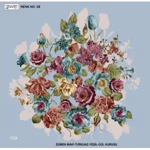 Reyyan İpek 100 cm Desenli Oyalık Yazma (ryyn-443-16)