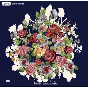 Reyyan İpek 100 cm Desenli Oyalık Yazma (ryyn-443-23)