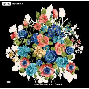 Reyyan İpek 100 cm Desenli Oyalık Yazma (ryyn-443-24)