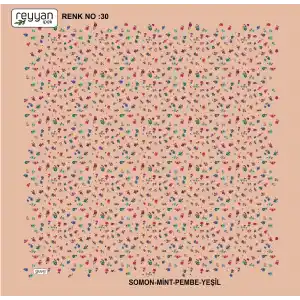 Reyyan İpek 100 cm Desenli Oyalık Yazma (ryyn-444-02)