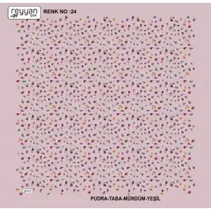 Reyyan İpek 100 cm Desenli Oyalık Yazma (ryyn-444-04)