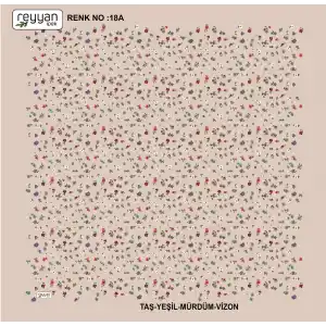 Reyyan İpek 100 cm Desenli Oyalık Yazma (ryyn-444-05)