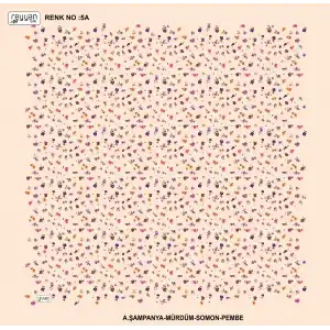 Reyyan İpek 100 cm Desenli Oyalık Yazma (ryyn-444-23)