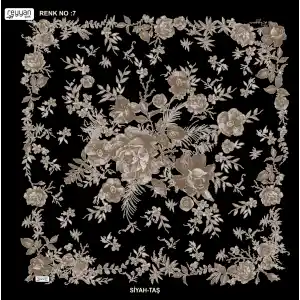 Reyyan İpek 100 cm Desenli Oyalık Yazma (ryyn-445-02)