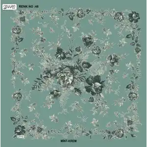 Reyyan İpek 100 cm Desenli Oyalık Yazma (ryyn-445-03)