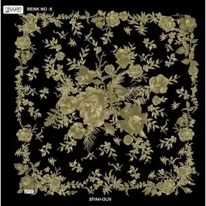 Reyyan İpek 100 cm Desenli Oyalık Yazma (ryyn-445-11)