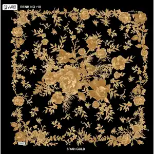 Reyyan İpek 100 cm Desenli Oyalık Yazma (ryyn-445-12)