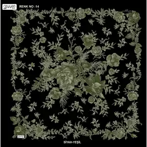 Reyyan İpek 100 cm Desenli Oyalık Yazma (ryyn-445-14)