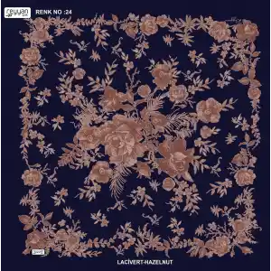 Reyyan İpek 100 cm Desenli Oyalık Yazma (ryyn-445-15)