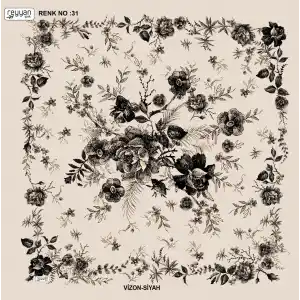 Reyyan İpek 100 cm Desenli Oyalık Yazma (ryyn-445-17)