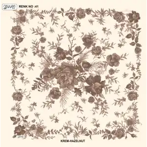 Reyyan İpek 100 cm Desenli Oyalık Yazma (ryyn-445-18)