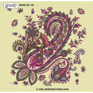 Reyyan İpek 100 cm Desenli Oyalık Yazma (ryyn-446-13)