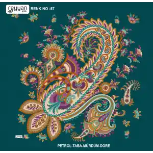 Reyyan İpek 100 cm Desenli Oyalık Yazma (ryyn-446-14)