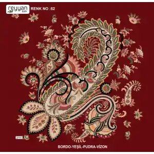 Reyyan İpek 100 cm Desenli Oyalık Yazma (ryyn-446-16)
