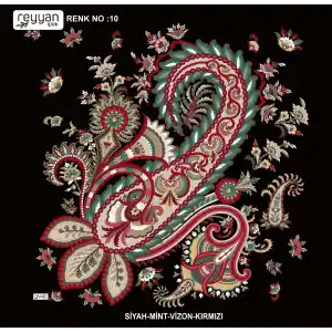 Reyyan İpek 100 cm Desenli Oyalık Yazma (ryyn-446-20)