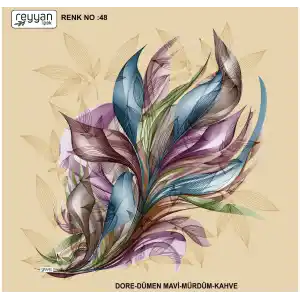 Reyyan İpek 100 cm Desenli Oyalık Yazma (ryyn-447-02)