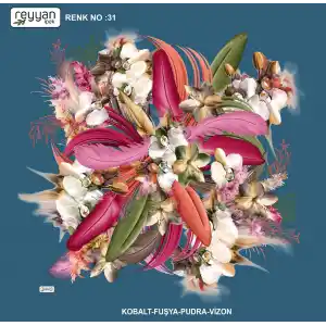 Reyyan İpek 100 cm Desenli Oyalık Yazma (ryyn-448-02)