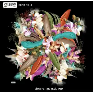 Reyyan İpek 100 cm Desenli Oyalık Yazma (ryyn-448-06)