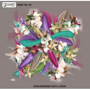 Reyyan İpek 100 cm Desenli Oyalık Yazma (ryyn-448-11)