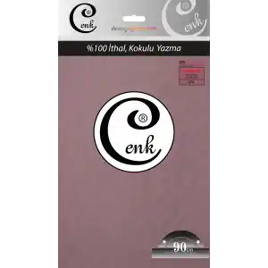 Cenk Yazma 90cm Düz Tekli Poşet Yazma Puslu Gül (90cm-076)