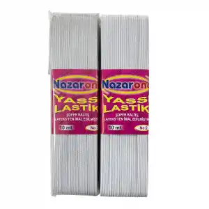 Nazarone Yassı 2 no Lastikleri 10m. Beyaz (ti01-05)