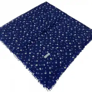 Eyfel Dimi Koton Eşarp Lacivert-Vizon Serisi (FE523-12)