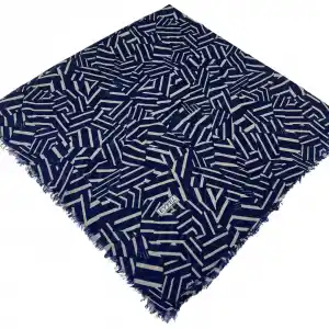 Eyfel Dimi Koton Eşarp Lacivert-Vizon Serisi (FE523-07)