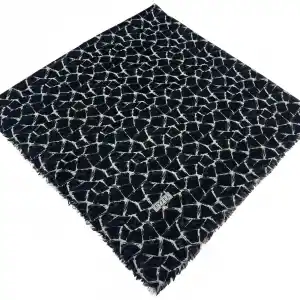 Eyfel Dimi Koton Eşarp Siyah-Beyaz Serisi (FE524-08)