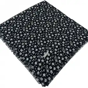 Eyfel Dimi Koton Eşarp Siyah-Beyaz Serisi (FE524-09)