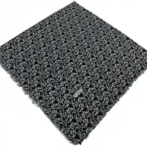 Eyfel Dimi Koton Eşarp Siyah-Beyaz Serisi (FE524-14)