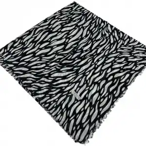 Eyfel Dimi Koton Eşarp Siyah-Beyaz Serisi (FE524-15)