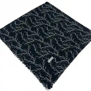 Eyfel Dimi Koton Eşarp Siyah-Beyaz Serisi (FE524-16)