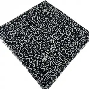 Eyfel Dimi Koton Eşarp Siyah-Beyaz Serisi (FE524-17)