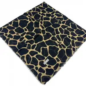 Eyfel Dimi Koton Eşarp Siyah-Karamel Serisi (FE525-27)