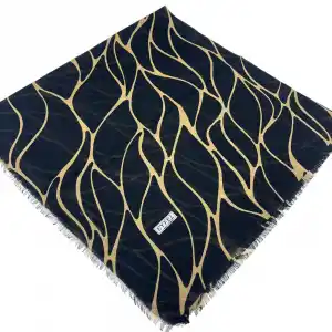 Eyfel Dimi Koton Eşarp Siyah-Karamel Serisi (FE525-01)